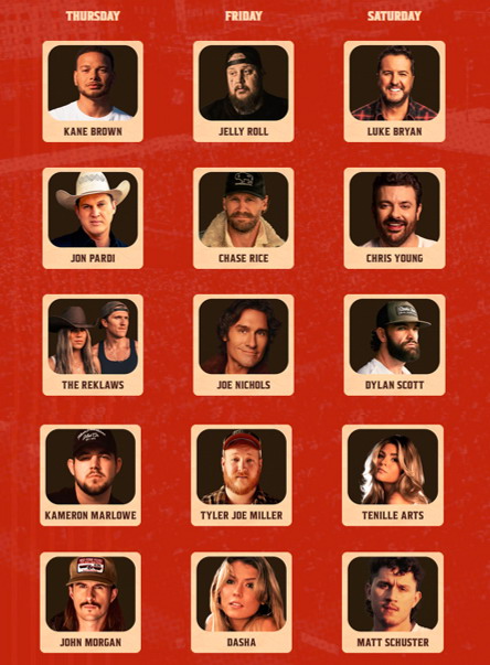 YQM Countryfest, August 21 - 23, 2025, Dieppe, New Brunswick, Canada.
