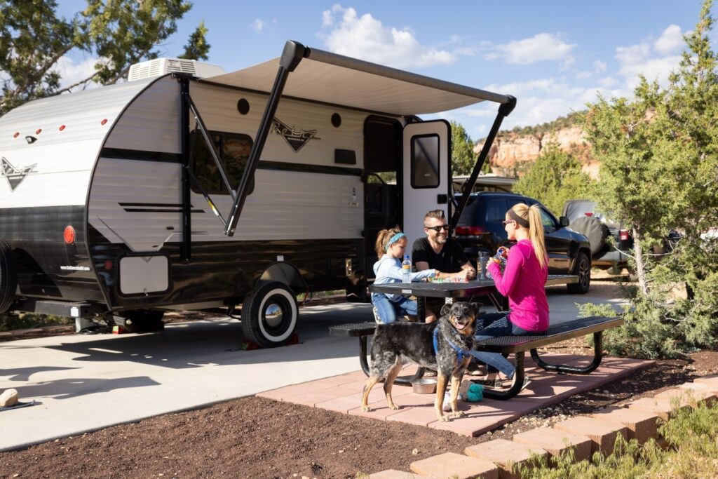 Camping at the Best Friends Animal Sanctuary, Kanab, Utah.
